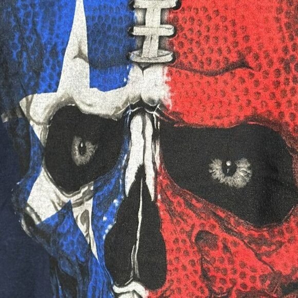 Texan Skull Tee T-Shirt size XL Navy Red NWOT New Without Tags - Picture 14 of 16